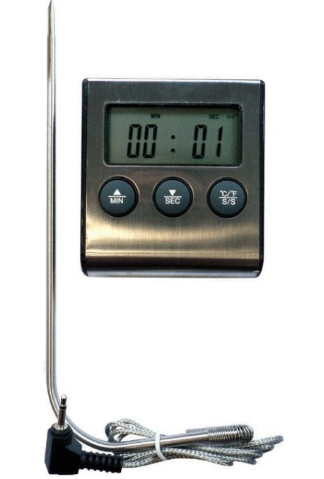 Ibili Thermomètre Alimentaire Numérique/magnétique À Sonde, Inox