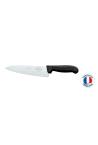 Couteau 1/2 chef lame 20cm manche surmoulé NOIR poids : 0.450 kg