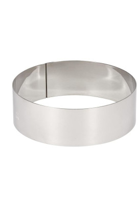 Cercle inox mousse Ø180 Ht 45 Poids : 0.150 kg