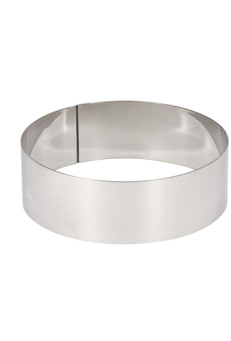 Cercle inox mousse Ø180 Ht 45 Poids : 0.150 kg