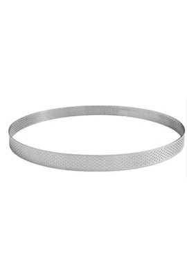 Cercle à tarte inox perforé Ø200, Ht 20 Poids : 0.150 kg