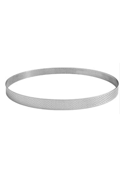 Cercle à tarte inox perforé Ø200, Ht 20 Poids : 0.150 kg