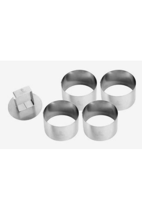 Cercle inox avec poussoir Poids : 0.150 kg