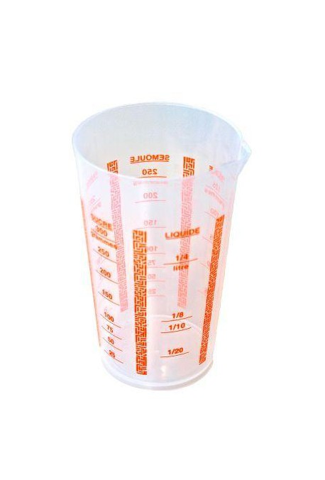 Verre doseur 1/4 l plastique Poids : 0,200 kg - AUVERGNE COUTELLERIE