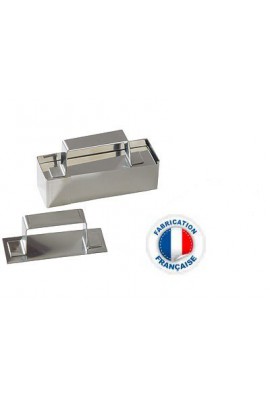 Rectangle inox avec poussoir Poids : 0,300 kg