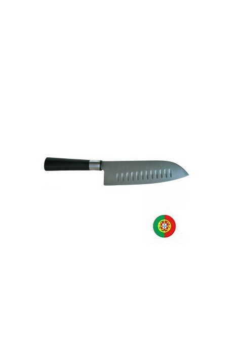 Couteau éminceur ASIAN STYLE type SANTOKU lame alvéolée 18 cm Poids : 0,320 kg